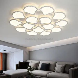 Contemporary Ultra-Thin LED Ceiling Light Creative Iron Electrodeless Lamp PVC Body Dimmable for Living Room Warehouse White