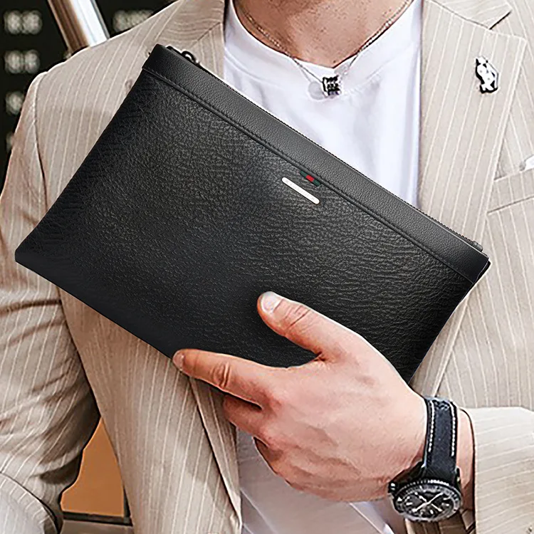 Wholesale Men's leather clutch bag 2022 new casual trend fashion