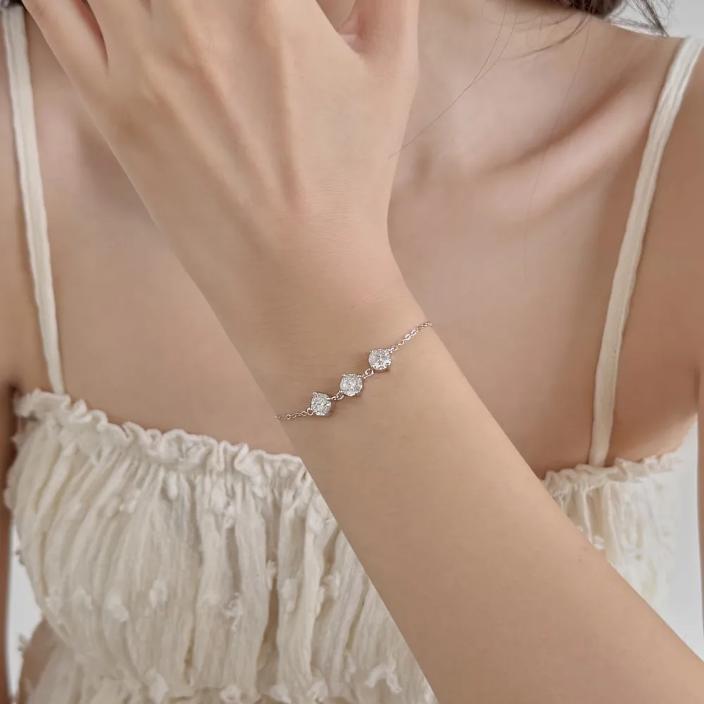 KAKODIY Luxury Series 925 Sterling Silver Rhodium 18K Gold Plated Chain 5A Cubic Zirconia Charm Bracelet Women's Jewelry detail 2
