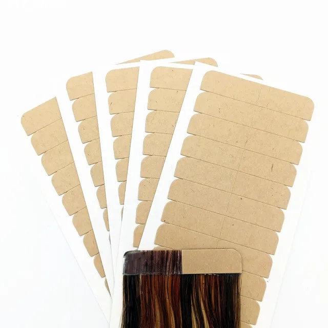 Custom Extra Hold Hair Extension Tape Tabs 0.8*4cm Waterproof Double Sided Replacement Tape For