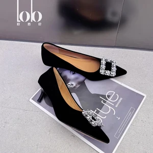 Bridal Shoes Stiletto High Heels for Women Single Slip-On Water Diamond Rhinestone for Spring/Summer Formal Events Wholesale