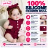 Blue Eyes Burgundy Ruffle Romper Girl