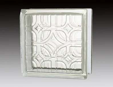 Transparent Cloudy Pattern Glass Block in Building Glass