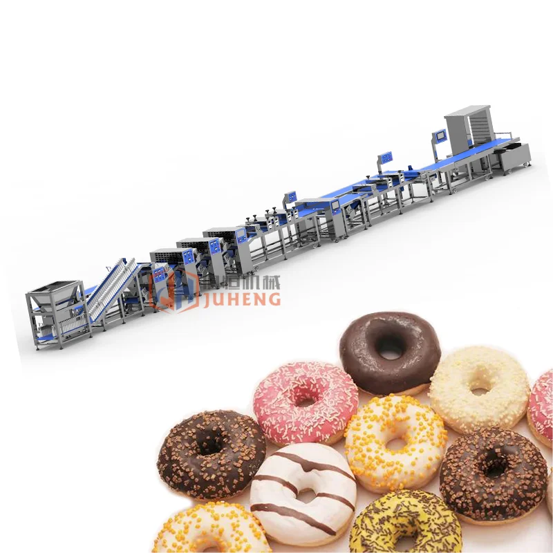 CE automatic donut production line high volume donut molding line customized food processing equipment