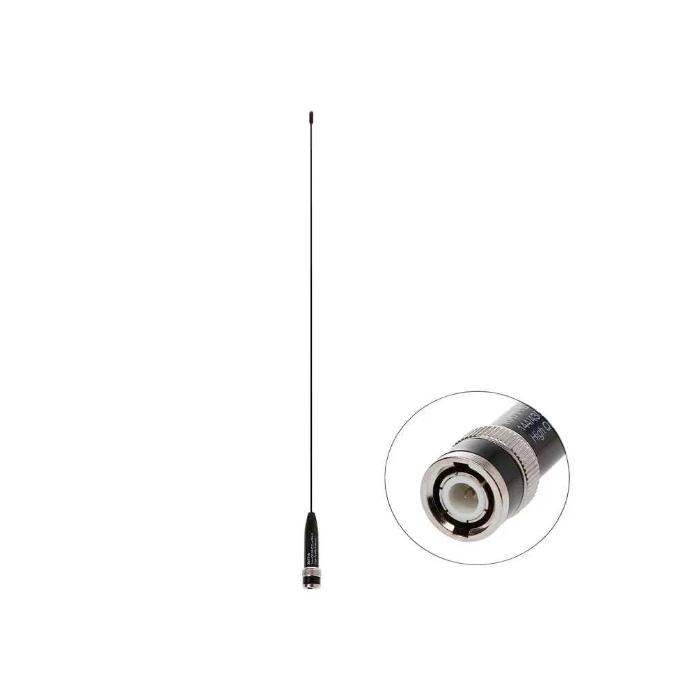 Antenna BNC Dual Band UHF/VHF 144/430MHz Per Walkie Talkie - Morbida, 10W, Guadagno 2.15 DBi, Compatibile Con Icom, Kenwood, Motorola E Vertex