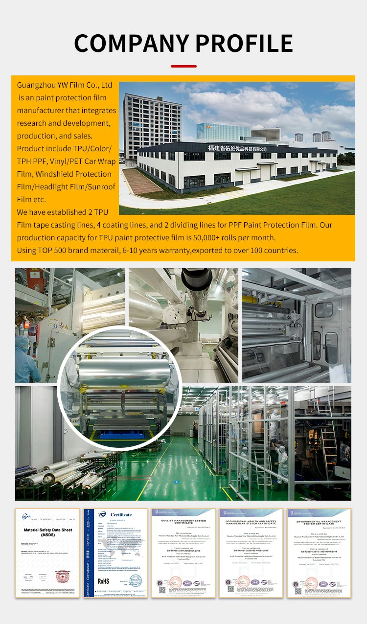 Dupont PPF High Quality TPU TPH PPF Film for Cars Clear Matte