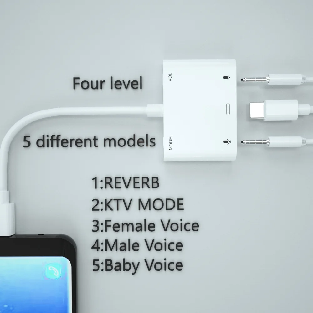 
 Высококачественный разветвитель звуковой карты USB C, аудиоадаптер 3 в 1 с Type C на 3,5 мм, аудиоадаптер  