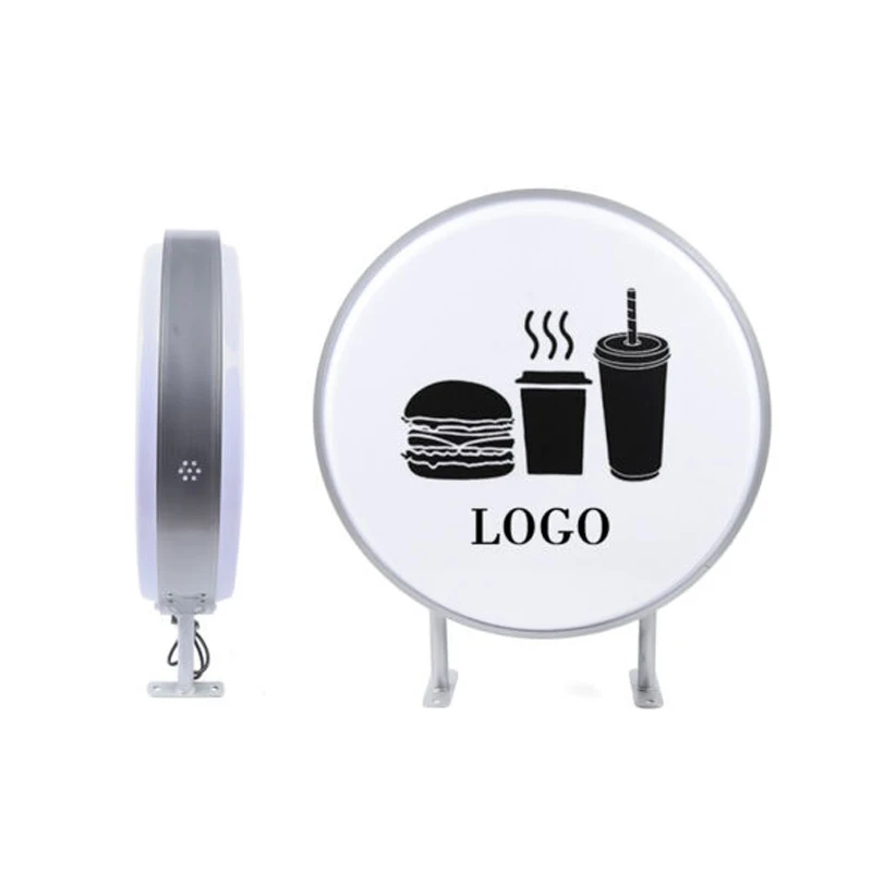 HONG SEN Sign  Factory Direct Sales Led Outdoor Rectangular  Blank Light Box Slim Round Light Box for Shop