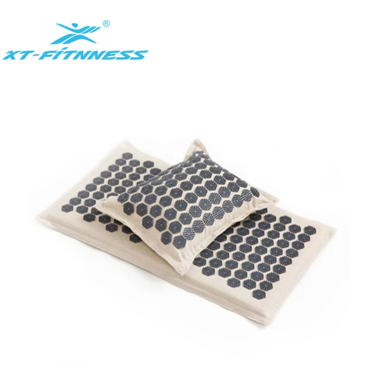 Оптовая продажа, набор подушек для йоги и фитнеса, натуральный коврик для акупрессуры