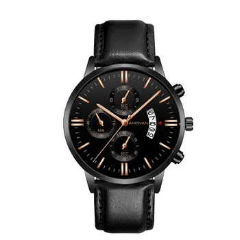 2022 AMOVAN Hot selling genuine leather luxury watches for men herren uhr Relogio masculino original