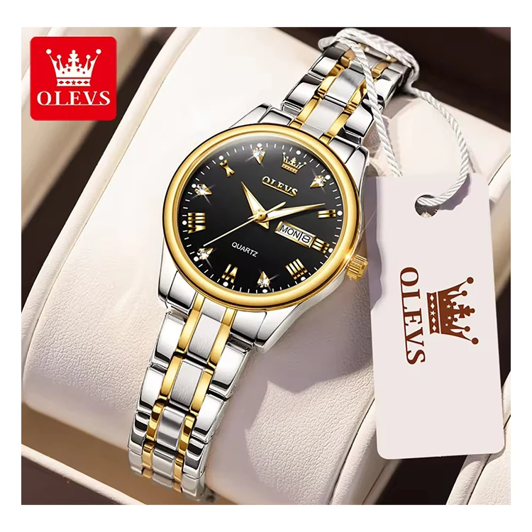 Olevs 5563 Classic Luxury Watches Lady Classic Reloj Stainless Steel Strap  Fashion Business Design Woman Quartz Watch for Ladies