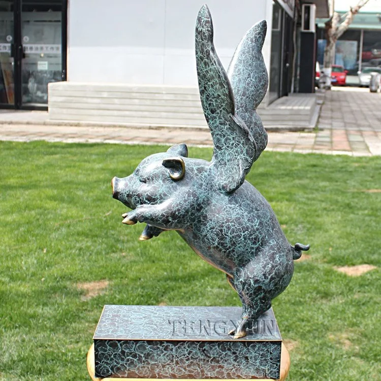 Garden-Decor-Gray-Granite-Pig-