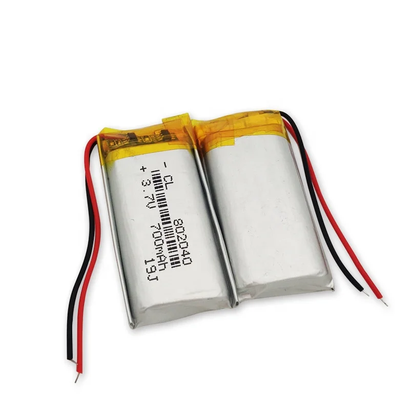 802040 700mah 3.7v Lipo Li-polymer rechargeable battery for