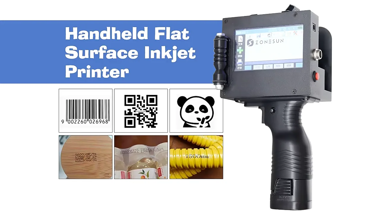 ZONESUN ZS-HIP508 Intelligent Handheld Inkjet Printer Ink Date