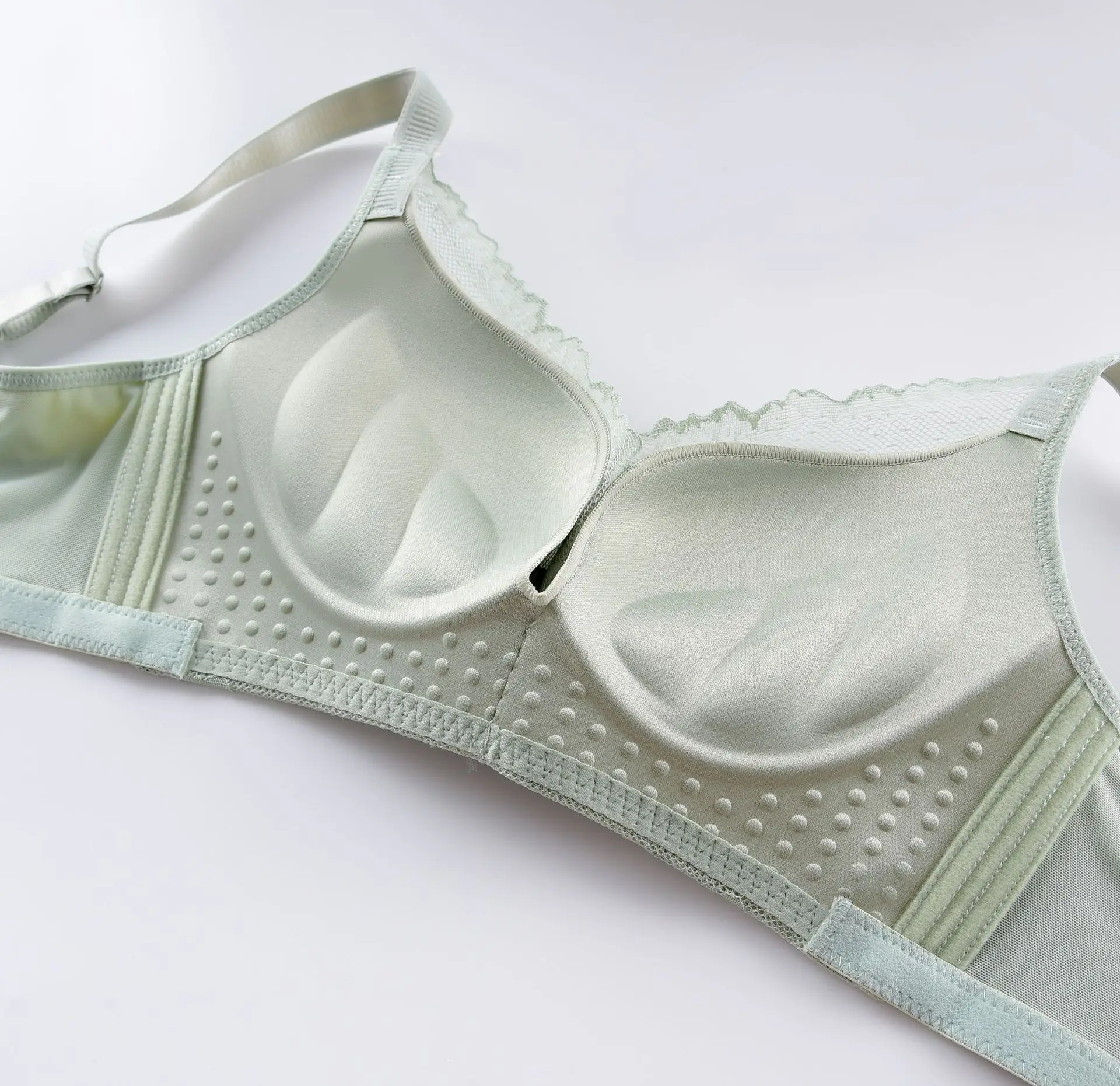 Fully® Cotton Soft Cup Wireless Full-Coverage Bra with Back Closure & Lace