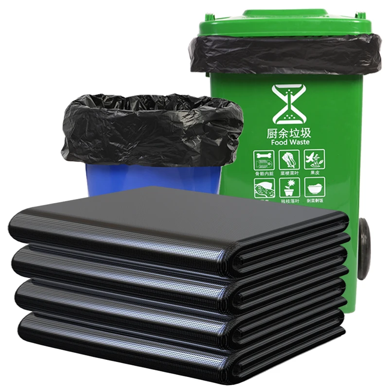 Wholesale Customized HDPE Black Large Size Trash Can Liner Bag