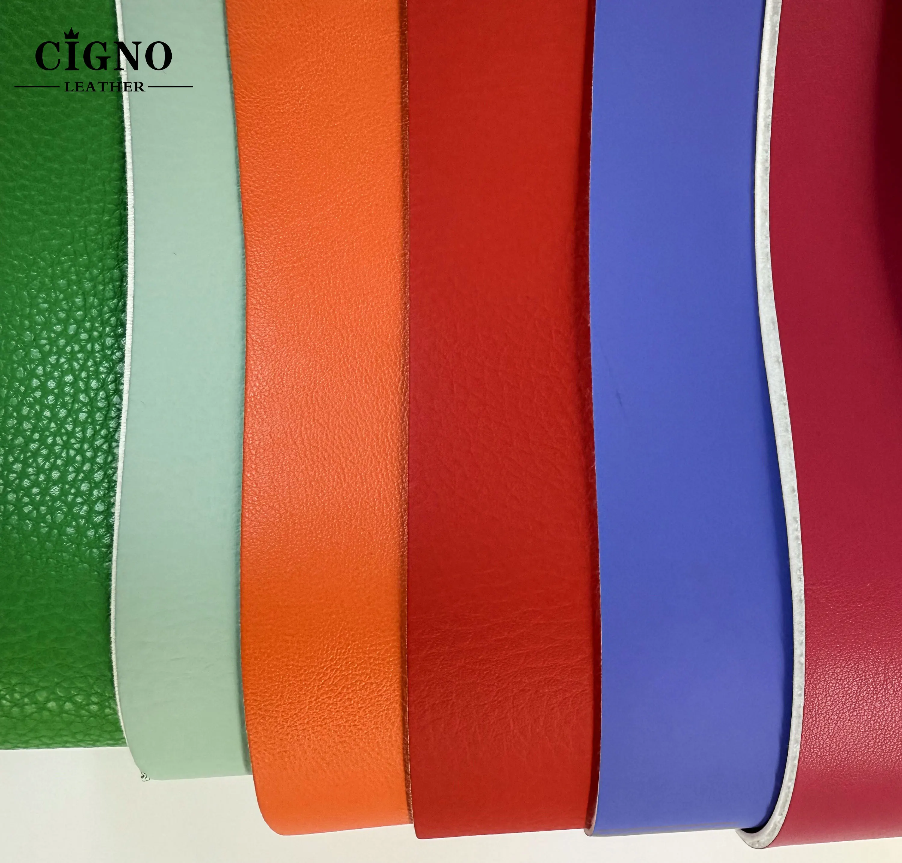 Multiple Colors Faux Leather Strips Vegan Elastic Faux Leather Fabric for Upholstery Luggage Leather Upholsteri