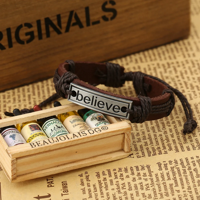 Pre-owned Nanogram Leather Bracelet In Brown