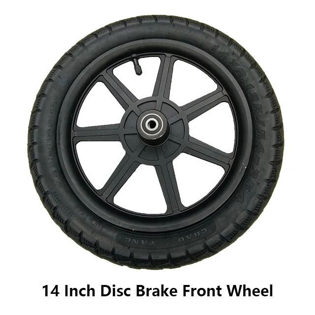 14 дюймов алюминиевый сплав дисковый тормоз электрический велосипед переднее колесо с
