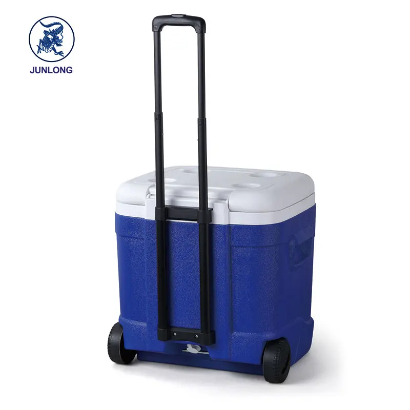 Large Plastic Standing Mobile Portable 55L Ice Coolers Box on Wheels