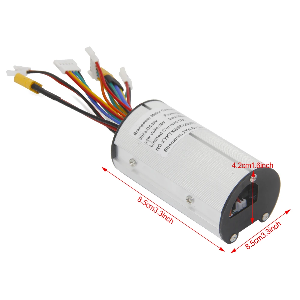 36V 12A 350W Brainpower Motor Controller with LCD Monitor Electric Scooter Bike Brake Set 6.5inch Essential Accessories