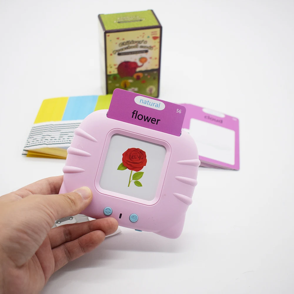Arabic Learning Reading Cards Toy Cat Shaped Germany French Spanish Italian Flash Cards English Learning Machine with 224 Words