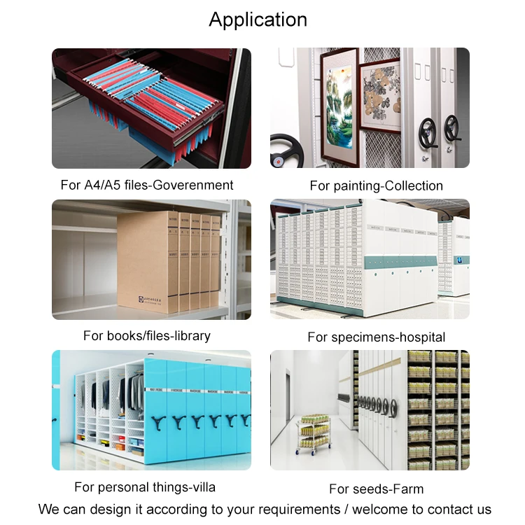 High Density Steel Modern Movable Rolling Rack Storage Archive ...