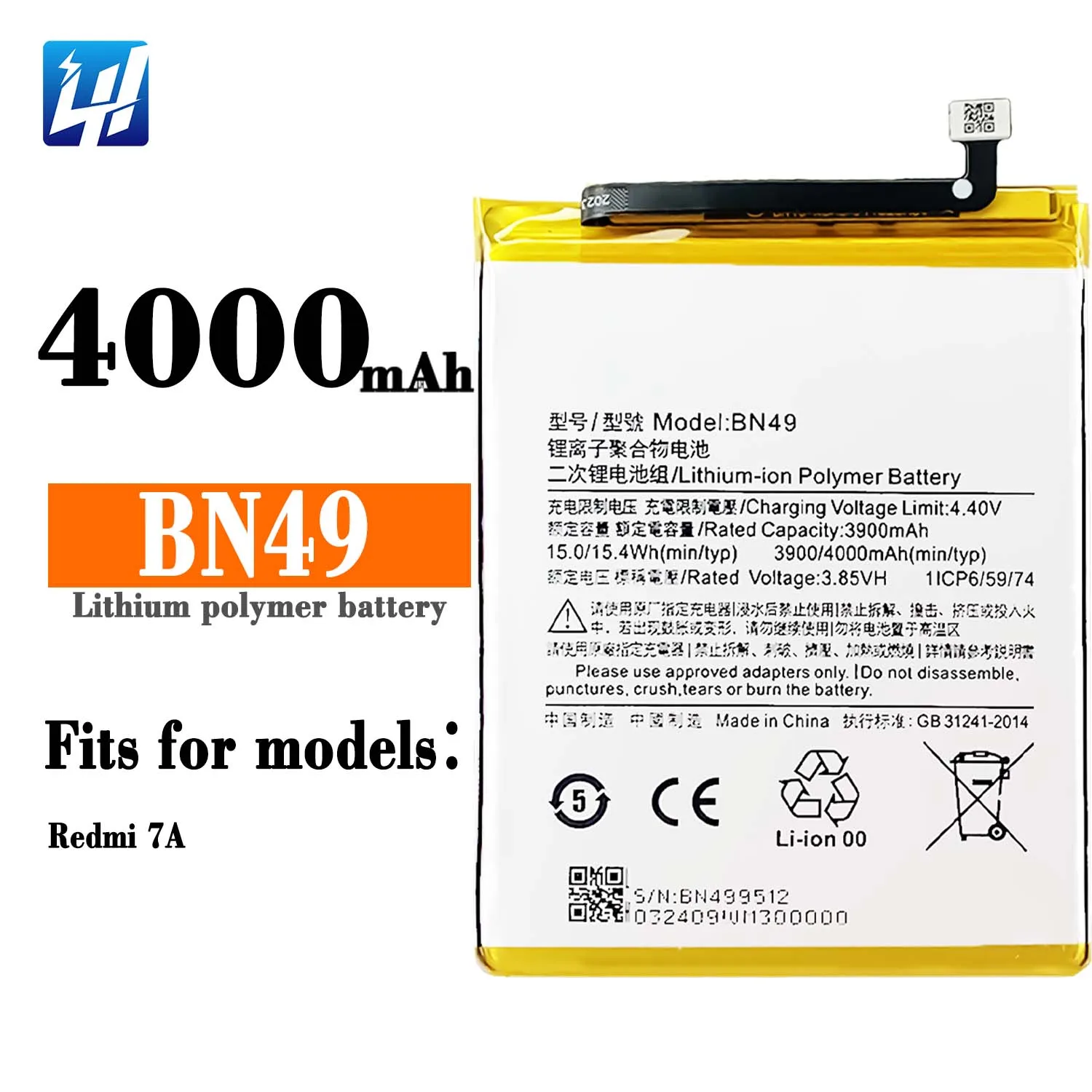 Replacement Battery BN49 for Xiaomi Redmi Note5/7a