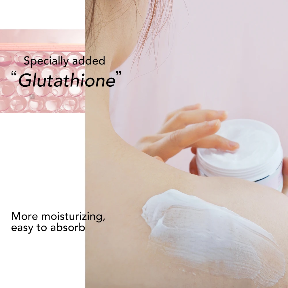 Deep Moisturizing 200g Glutathione Vitamin C&e Nicotinamide Body Whitening Cream for Dark Skin