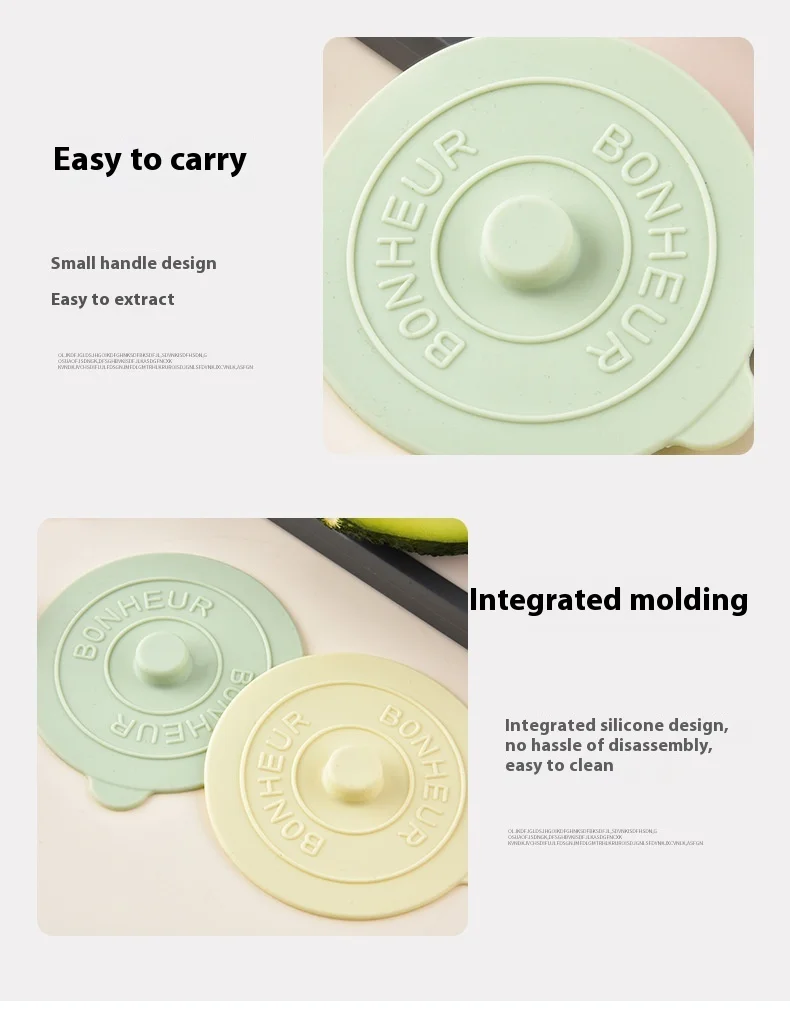 Simple Soft Silicone Circular Cup Lid Classic Design Household Dust Cover and Universal Mug Glass Cup Lid for Letter details