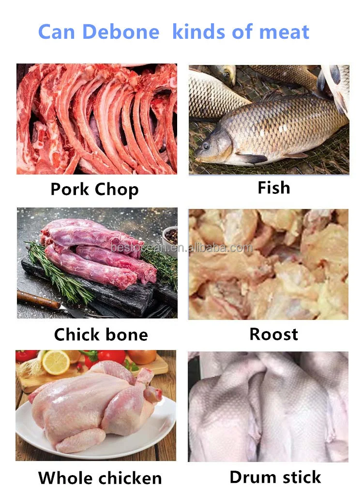 Chicken Meat Bone Removing Machine Fish Meat Bone Separator Mincer Grinder Deboning Chicken Wings Machine