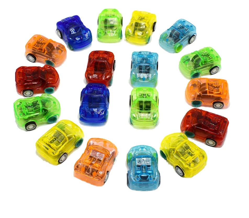 Mini Transparent Pull Back Toy Car Model Car Toys for Children Kids Baby Vehicle Toys