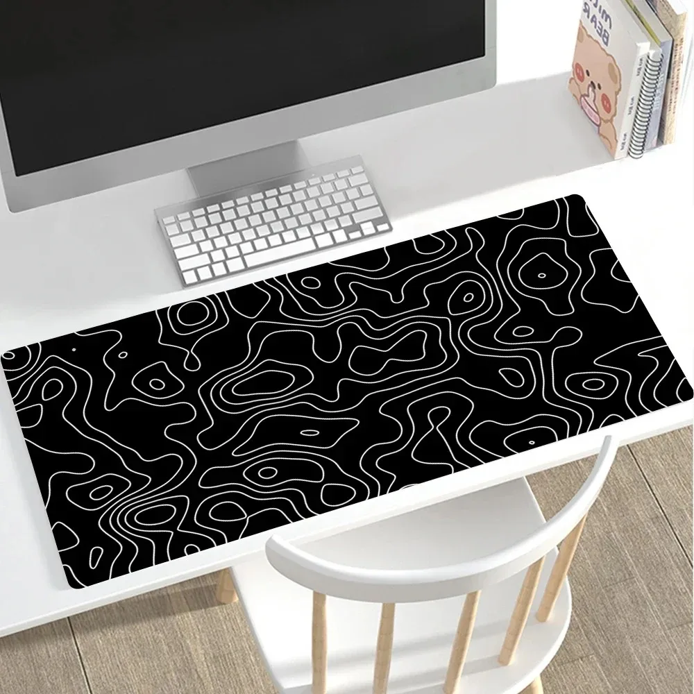 Contour Monochrome Cool Stylish PC Gaming Mouse Pads Gamer Mats Teclado Ergonomic Pad Ma aperçu 15