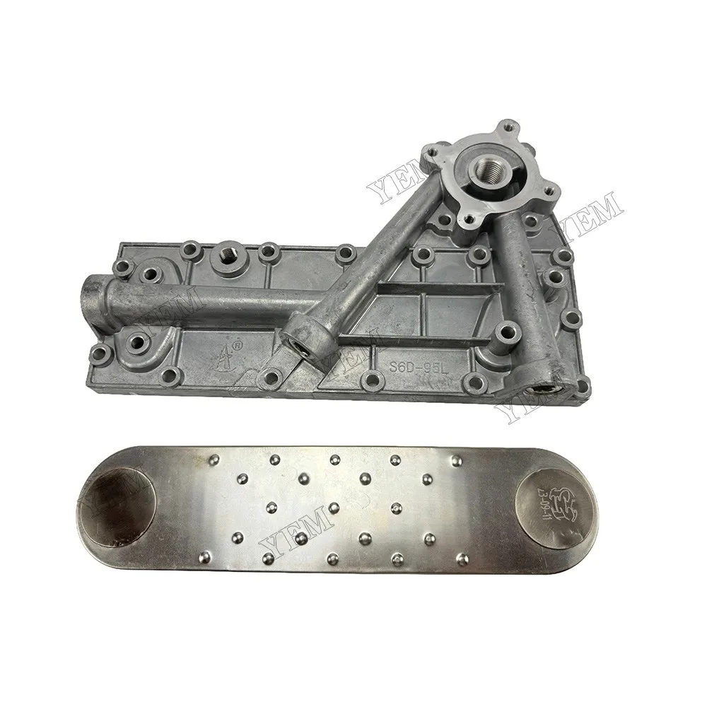 Compatible for Mitsubishi 6D95 Oil Cooler Core With Side Covers Industrial Engine Parts 2