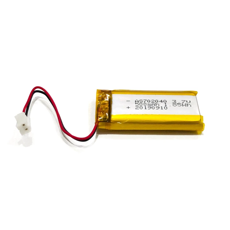 UL KC IEC62133 UN38.3 certified 702040 lipo battery 3.7v 500mah for IOT device