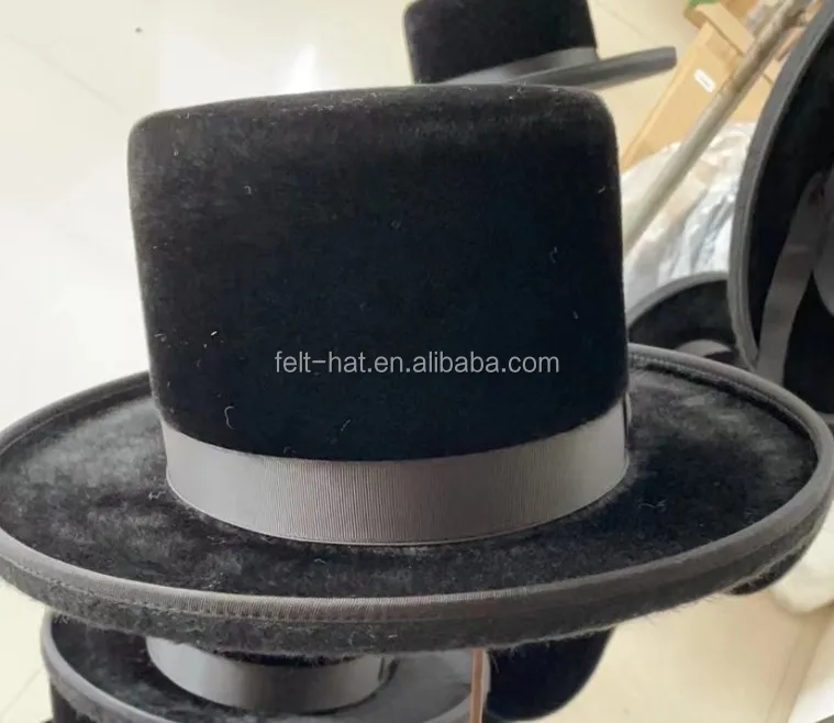 Israel Wide Brim Hasidic Hat - 100% Rabbit Fur, Water Repellent