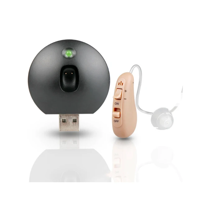 Light Hearing AIDS With Magnetic Design Charging Base