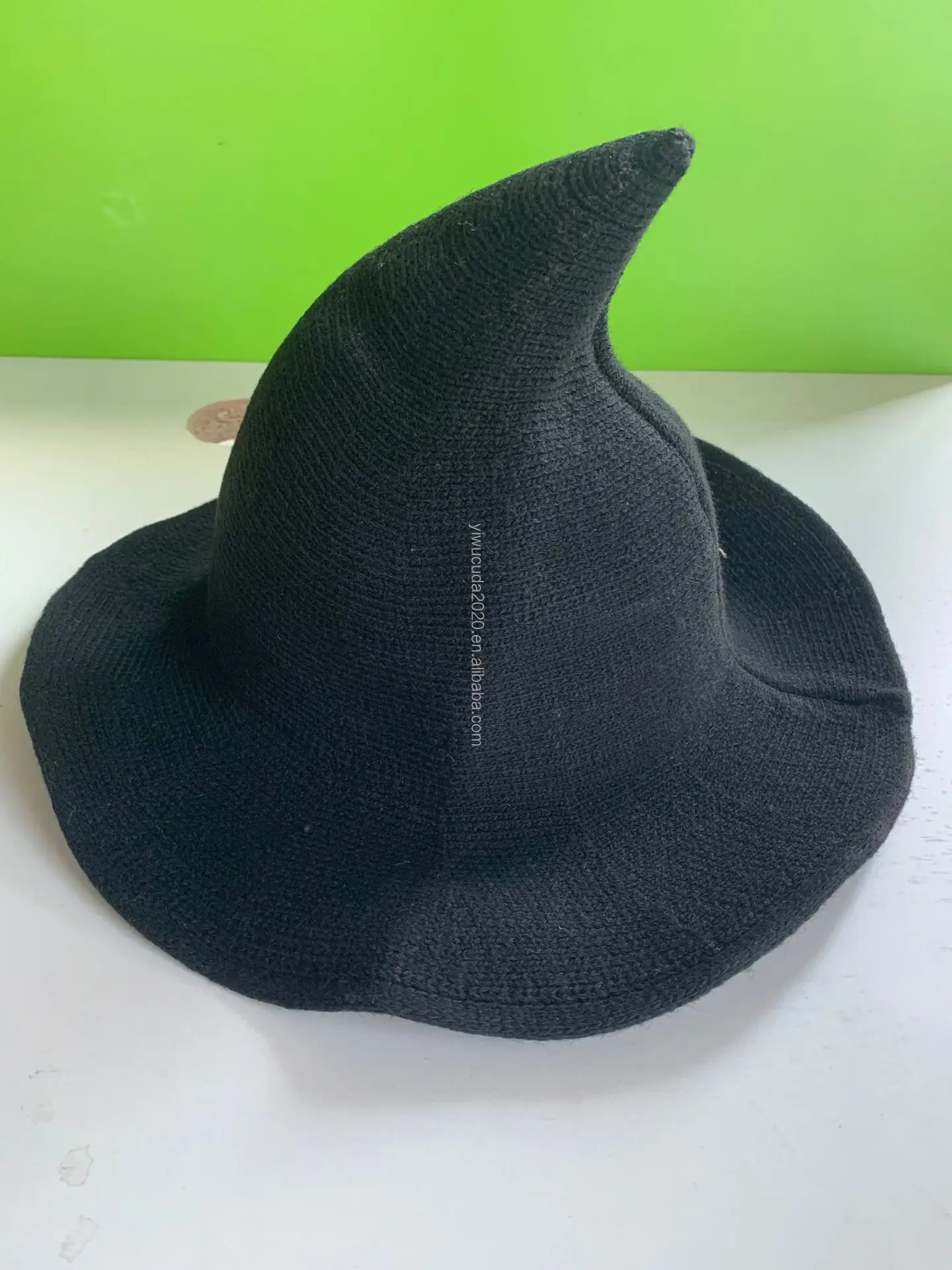 modern witch hat green