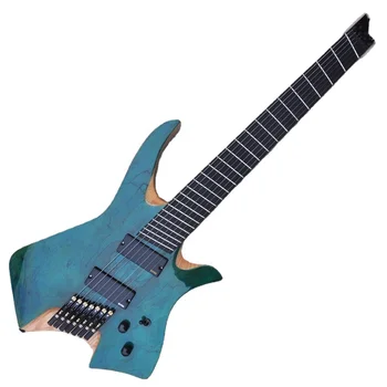 【11151】ノーブランド 7弦ギター ブルー ファンフレット 11151】ノーブランド 7弦ギター ブルー ファンフレット 11151】ノー