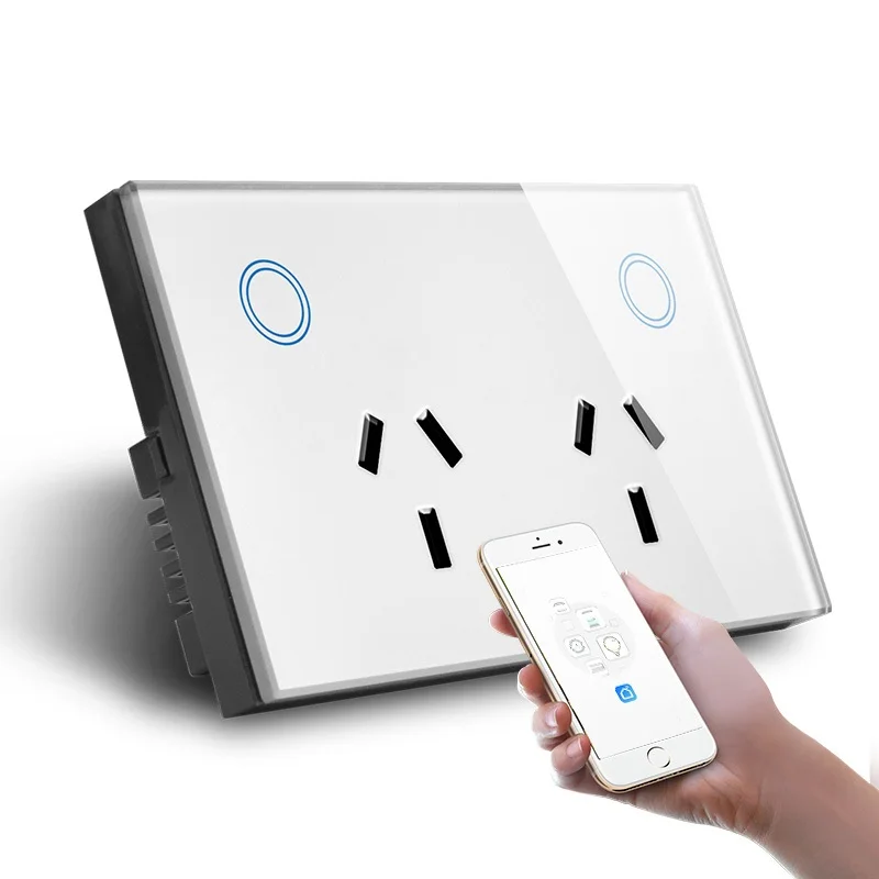 Светодиодный умный Wi-Fi Zigbee стеклянный модуль сенсорный экран черный настенный выключатель