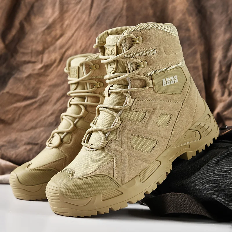 Wholesale Tactical boots high top outdoor combat boots hiking shoes ...