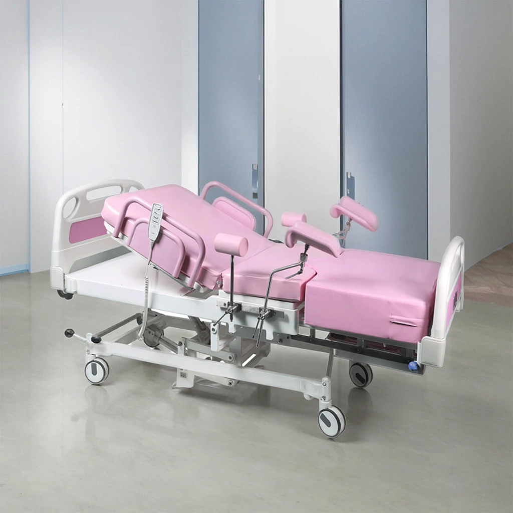 Adjustable Metal Gynecological Electric Birth Bed Leg Rest Modern Design for Maternity Delivery Hospital Furniture School Use 4