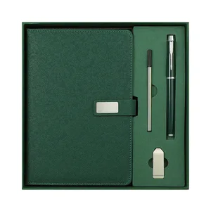 Wholesale Customizable Logo A5 Notebook With Pen Office High Grade Stationery Set Planners Business Journal Minutes of Meeting