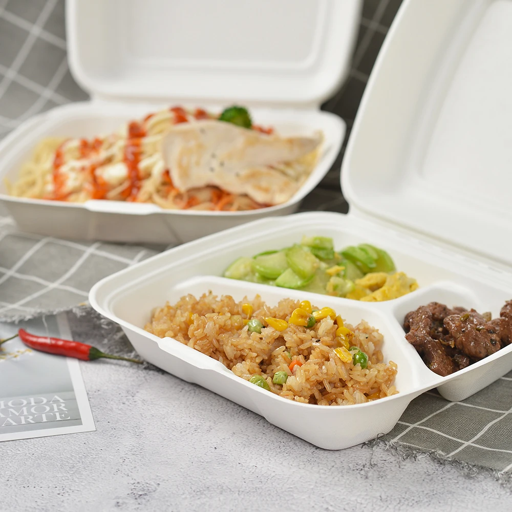 Biodegradable Disposable Pulp Burger Box Bagasse Clamshell Box| Alibaba.com