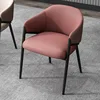 Lotus root + coffee leather chair