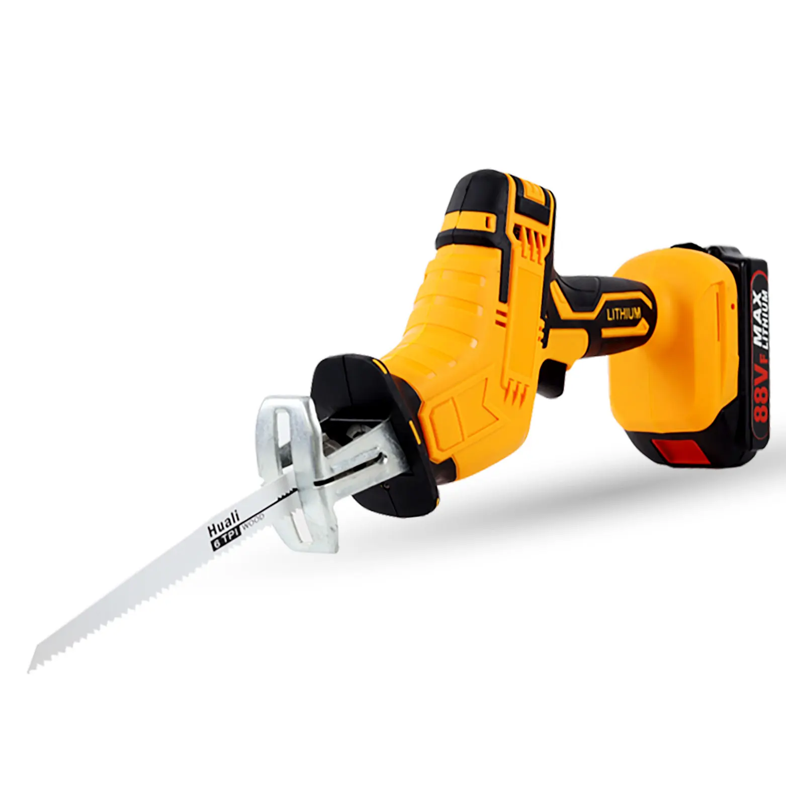Scie Sabre,Scie à Sabre Sans Fil, Scie Alternative, Lames 4x, Pour Le Plastique En Bois Et Le Metal 2x Batterie Et Chargeur De 5500mah Compatible Avec La Batterie Makita 81229430