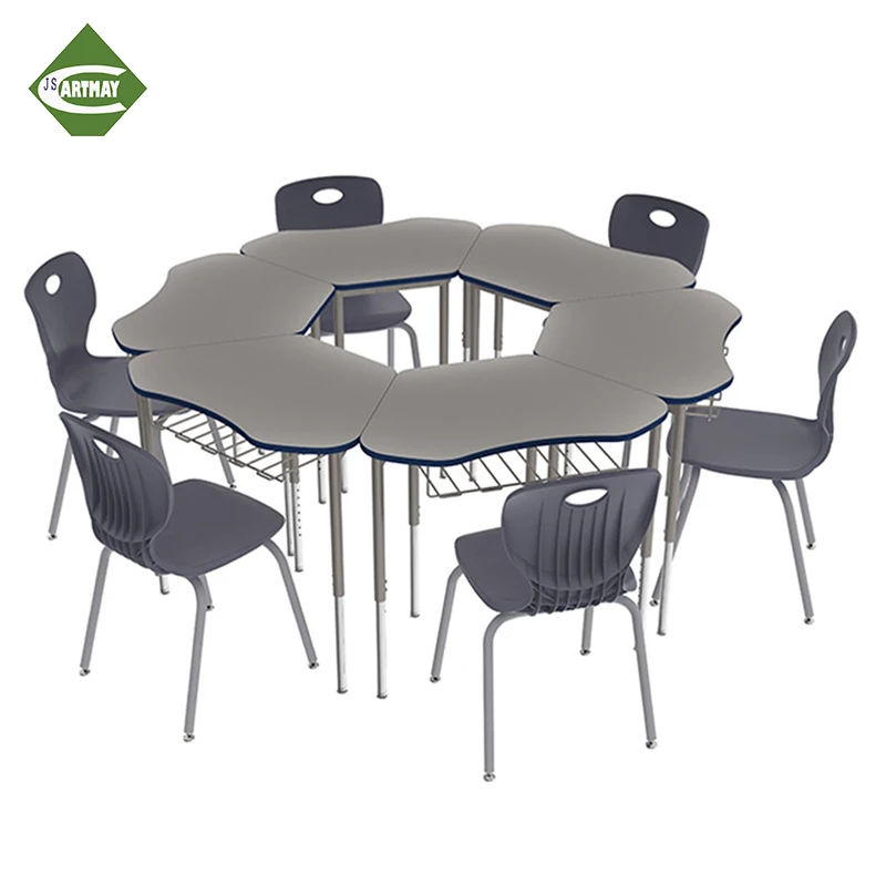 Modern Mdf Large Library Privacy Shields Student Desk Table And Chair