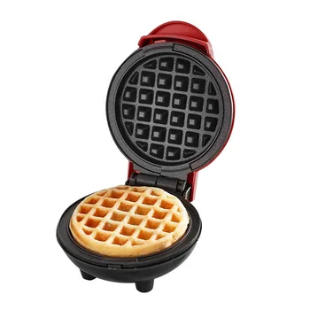 Portable Mini Electric Waffle & Pancake Maker Household Use Sandwich Baker with US & EU Plugs for Home and Car Breakfast
