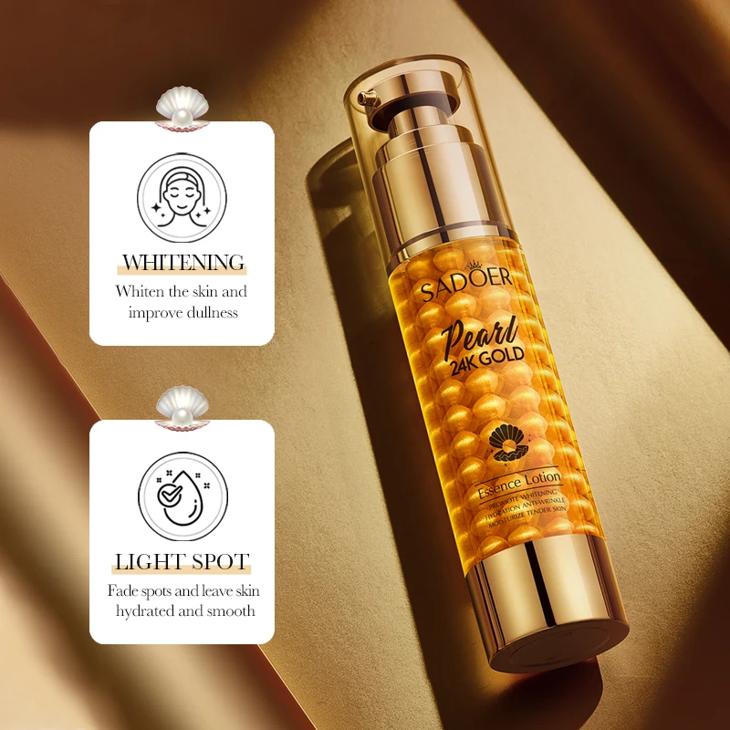 SADOER 24k Gold Pearl Collagen Essence Lotion - Anti Wrinkle
