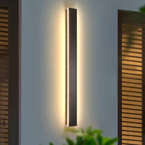 Aluminum Body LED Outdoor Wall Lamp with Acrylic Shade Remote Control Waterproof for Garden Gate Courtyard Balcony